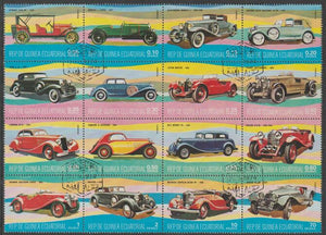 Equatorial Guinea 1974 Early Cars perf set of 16 values fine used