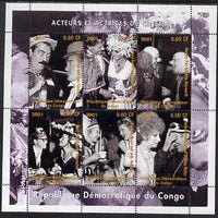 Congo 2001 Cinema Actors & Actresses perf sheetlet containing set of 6 values unmounted mint. Note this item is privately produced and is offered purely on its thematic appeal