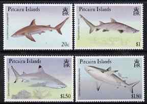 Pitcairn Islands 1992 Sharks perf set of 4 unmounted mint SG 414-7