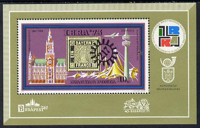 Hungary 1973 'IBRA 73' Stamp Exhibition (Stamp & Olympic Complex) perf m/sheet unmounted mint SG MS 2808 (mi Bl 97)