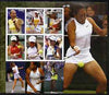 Ivory Coast 2003 Famous Tennis Women large imperf sheet containing 6 values, (showing Williams Sisters, Kournikova, Capriati etc) unmounted mint