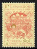 Cinderella - Italy 1897 International Art Exhibition, Venezia, perf label in red & gold fine with full gum