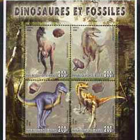 Djibouti 2006 Dinosaurs & Fossils #3 perf sheetlet containing set of 4 unmounted mint