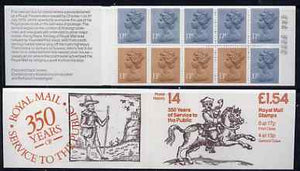 Great Britain 1981-85 Postal History series #14 (Postal Messengers) £1.54 booklet with selvedge at left, SG FQ4A