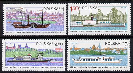 Poland 1979 Navigation on River Vistula set of 4 unmounted mint SG 2619-22