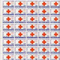 South Arabian Federation 1965 Red Cross perf set of 2 in complete (folded) sheets of 50 unmounted mint, SG 154-7