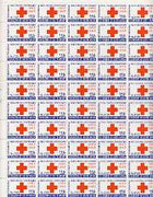 South Arabian Federation 1965 Red Cross perf set of 2 in complete (folded) sheets of 50 unmounted mint, SG 154-7