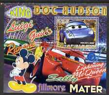 Benin 2007 Disney's Lightning McQueen #2 perf m/sheet showing Sally fine cto used