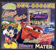 Benin 2007 Disney's Lightning McQueen #6 perf m/sheet showing Ramone fine cto used