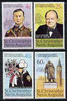 St Kitts-Nevis 1974 Birth Centenary of Sir Winston Churchill perf set of 4 unmounted mint SG 307-10