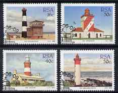 South Africa 1988 Lighthouses set of 4 fine used with special cancel, SG 649-52