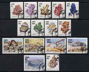 South West Africa 1989 Minerals def set of 15 values complete fine used with special cancels, SG 519-33