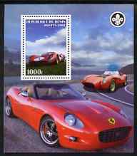 Benin 2007 Ferrari Cars perf m/sheet with Scout Logo, unmounted mint