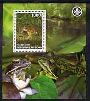 Benin 2007 Frogs & Toads perf m/sheet with Scout Logo, unmounted mint