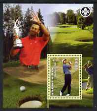 Benin 2007 Tiger Woods perf m/sheet with Scout Logo, unmounted mint