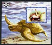 Benin 2007 Turtles perf m/sheet with Scout Logo, unmounted mint