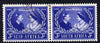 South Africa 1948 KG6 Royal Silver Wedding bi-lingual horizontal pair fine used, SG 125