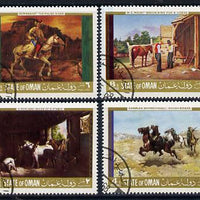 Oman 1968 Paintings of Horses set of 4 cto used