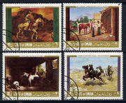 Oman 1968 Paintings of Horses set of 4 cto used