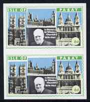 Pabay 1968 Churchill 6d imperf pair unmounted mint