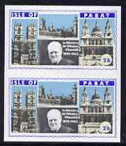 Pabay 1968 Churchill 2s6d imperf pair unmounted mint