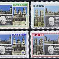 Pabay 1968 Churchill perf set of 4 unmounted mint but some off-set