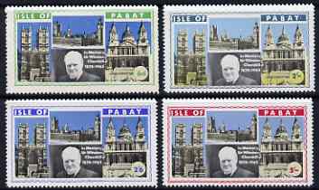 Pabay 1968 Churchill perf set of 4 unmounted mint but some off-set