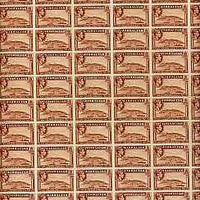 Gibraltar 1938-51 KG6 1d P13 red-brown (wmk upr) complete folded sheet of 60 unmounted mint, SG 122d