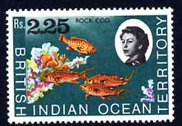 British Indian Ocean Territory 1968-70 Lyretail & Grouper 2r25 unmounted mint, SG 27