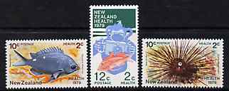 New Zealand 1979 Health - Marine Life & Photography set of 3 unmounted mint SG 1197-99