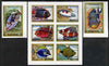 Manama 1972 Tropical Fish imperf set of 8 unmounted mint (Mi 777-84B)