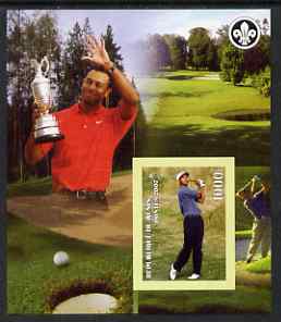 Benin 2007 Tiger Woods imperf m/sheet with Scout Logo, unmounted mint