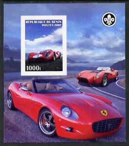 Benin 2007 Ferrari Cars imperf m/sheet with Scout Logo, unmounted mint