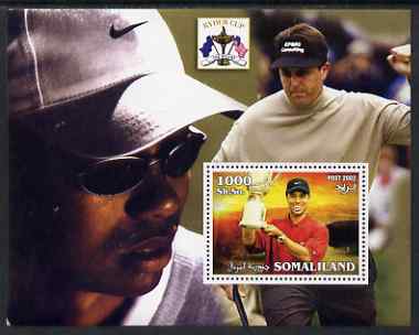 Somaliland 2002 The Ryder Cup perf m/sheet #2 unmounted mint