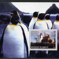 Djibouti 2005 Lighthouses #2 perf s/sheet (with Penguins as background) unmounted mint