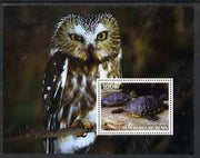 Benin 2005 Turtles #1 perf s/sheet (with owl as background) unmounted mint