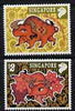 Singapore 1997 Chinese New Year - Year of the Ox perf set of 2 unmounted mint, SG 861-2