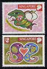 Singapore 2001 Chinese New Year - Year of the Snake perf set of 2 unmounted mint, SG 1082-3