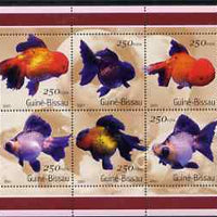 Guinea - Bissau 2001 Fish perf sheetlet containing 6 values (250 FCFA) unmounted mint Mi 1516-21