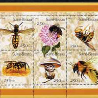 Guinea - Bissau 2001 Bees perf sheetlet containing 6 values (250 FCFA) unmounted mint Mi 1510-15