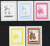 Somalia 1998 WWF - Caracal 300s the set of 5 imperf progressive proofs comprising the 4 individual colours plus all 4-colour composite, unmounted mint