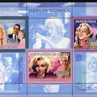 Guinea - Conakry 2006 Marilyn Monroe perf sheetlet #1 containing 3 values unmounted mint Yv 2691-93