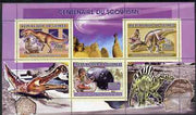 Guinea - Conakry 2006 Centenary of Scouting perf sheetlet #01 containing 3 values (Dinosaurs & Minerals) unmounted mint Yv 2703-05