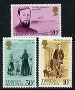 Tristan da Cunha 1981 Cent of Rev Edwin Dodgson's Arrival set of 3 unmounted mint SG 300-302