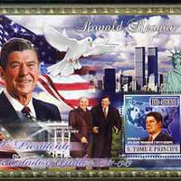 St Thomas & Prince Islands 2007 US Presidents #40 Ronald Reagan perf s/sheet containing 1 value unmounted mint