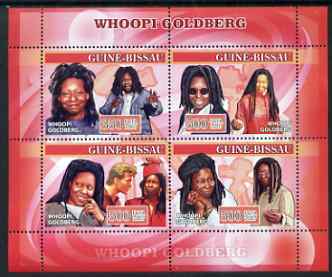 Guinea - Bissau 2007 Whoopi Goldberg perf sheetlet containing 4 values unmounted mint, Yv 2278-81