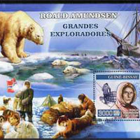 Guinea - Bissau 2007 Explorers #1 perf s/sheet containing 1 value (Amundsen) unmounted mint, Yv 340