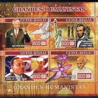 Guinea - Bissau 2007 Humanitarians perf sheetlet containing 4 values unmounted mint, Yv 2330-33