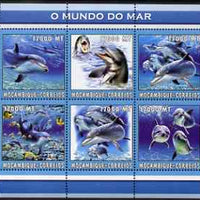 Mozambique 2002 Dolphins perf sheetlet containing 6 values unmounted mint Yv 2126-31