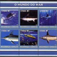 Mozambique 2002 Sword Fish perf sheetlet containing 6 values unmounted mint Yv 2150-55